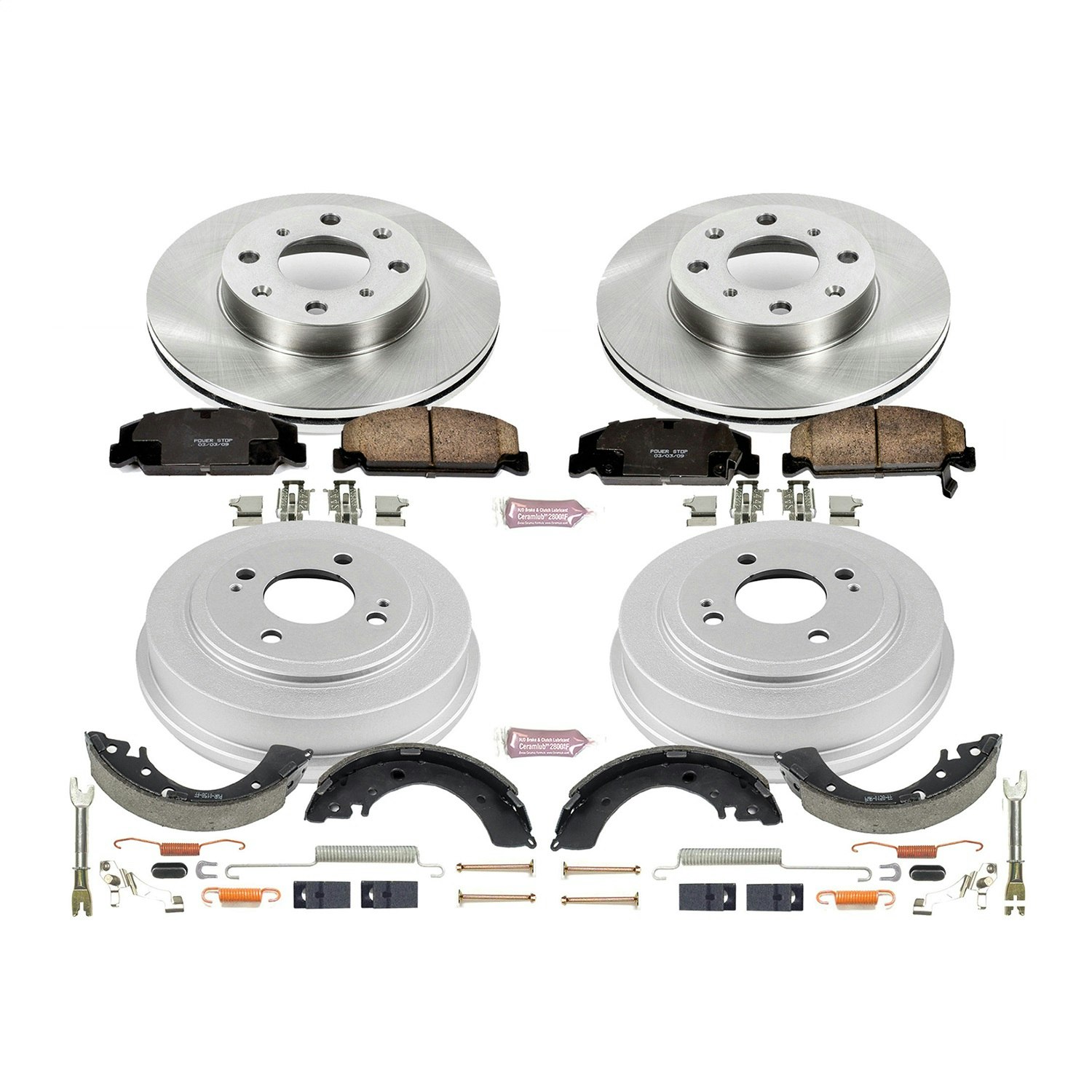 Rotor Drum and Shoe Kits Power Stop Front & Rear KOE15094DK Autospecialty Daily Driver Pad 
